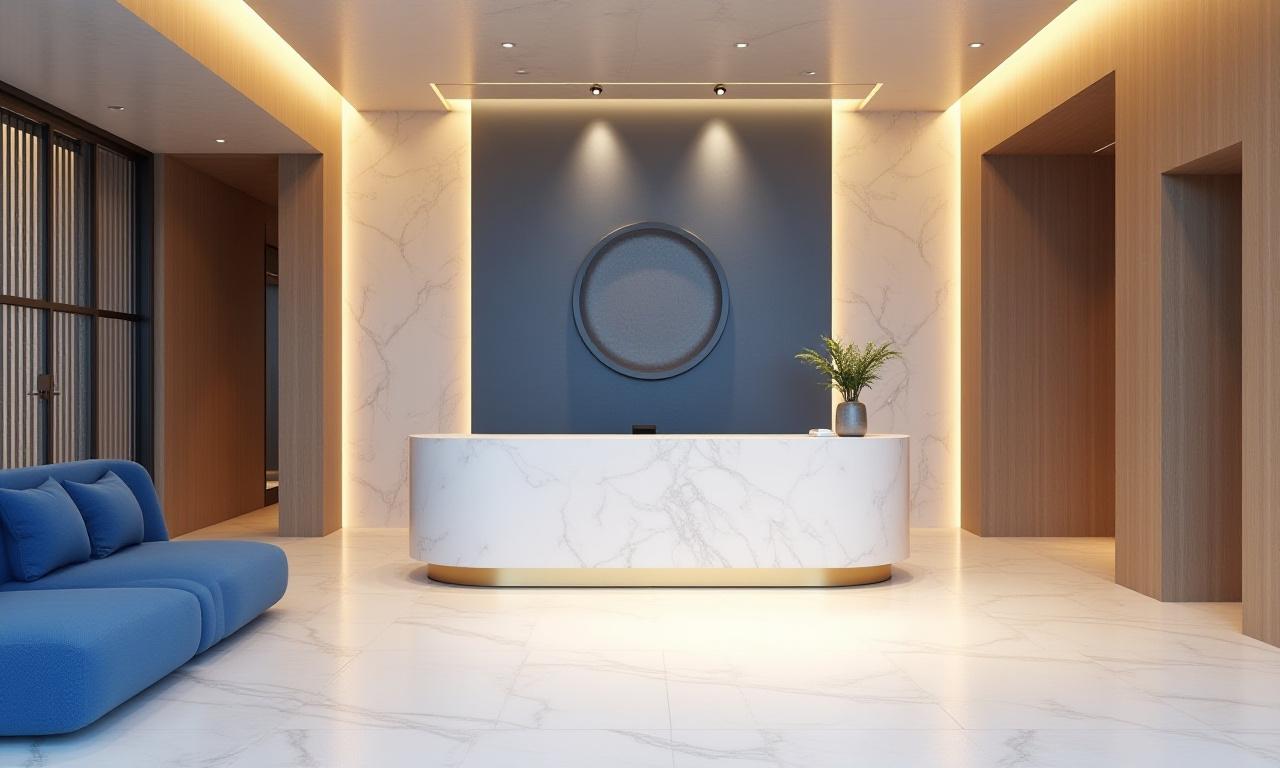 Luxury spa interior with serene lighting