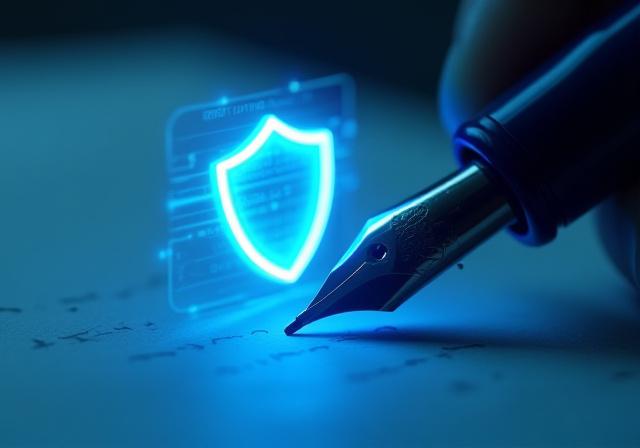 Secure data protection icon over luxury background